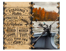 Load image into Gallery viewer, Fishing Rules Tumbler
