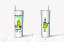Load image into Gallery viewer, Grinch I&#39;m Grumpy with Finger Tumbler
